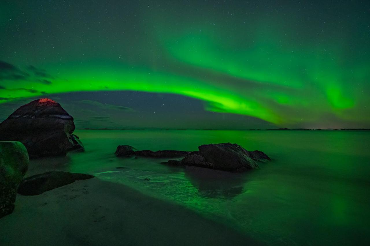 Feriehus Med Flott Havutsikt Ved Hauklandstranden Leknes Kültér fotó