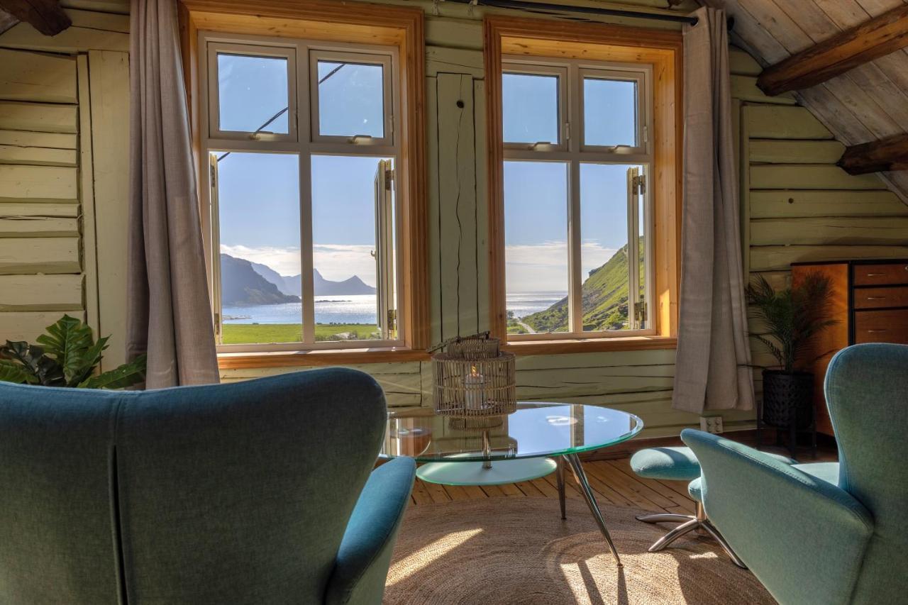 Feriehus Med Flott Havutsikt Ved Hauklandstranden Leknes Kültér fotó