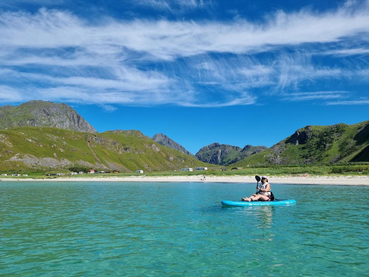 Feriehus Med Flott Havutsikt Ved Hauklandstranden Leknes Kültér fotó